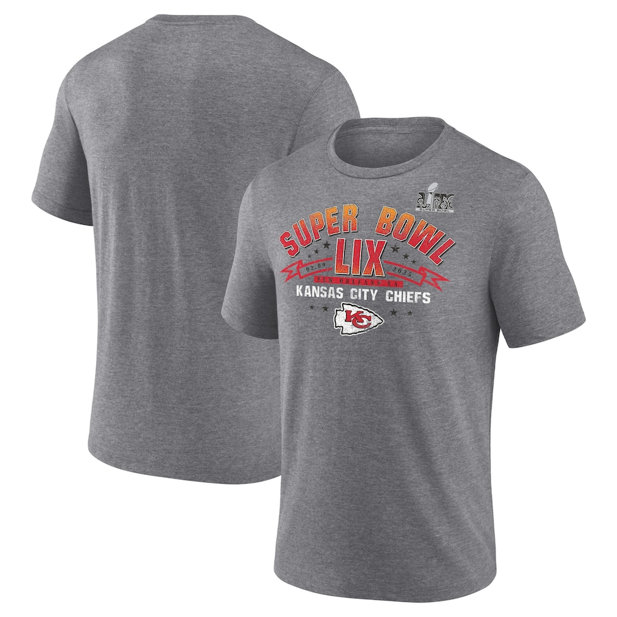 Men NFL Kansas City Chiefs grey T shirts style 4